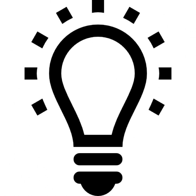 Lightbulb icon vector.