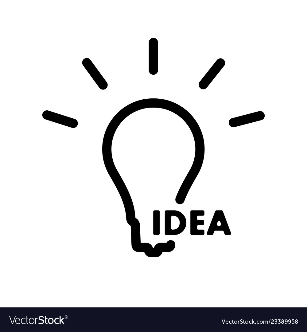 A simple light bulb icon showing the idea