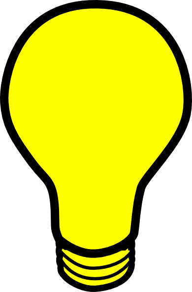 Yellow light bulb.