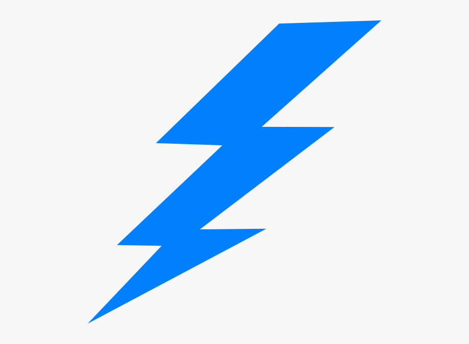 lightning bolt clipart blue