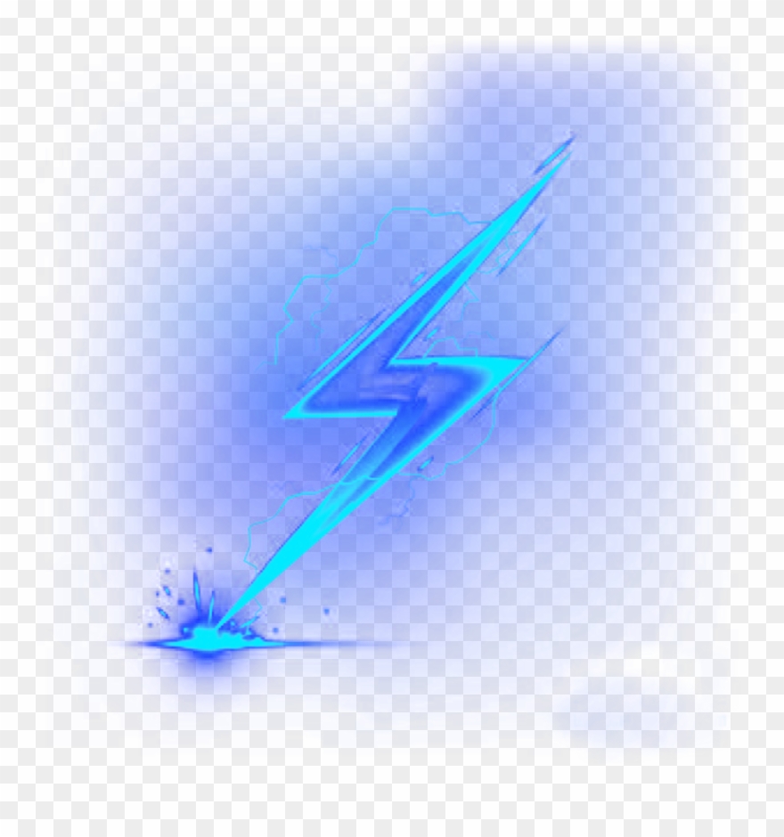 Ftestickers Clipart Lightningbolt Blue Cute