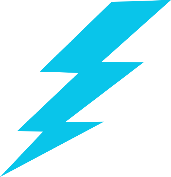 lightning bolt clipart blue