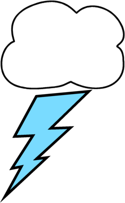 Lightning bolt and cloud clip art lightning bolt and cloud