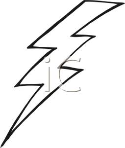 Lightning bolt outline.