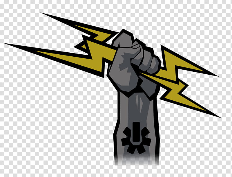 Bungie Fist , hand holding lightning bolts transparent