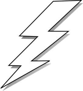 Lightning bolt outline.