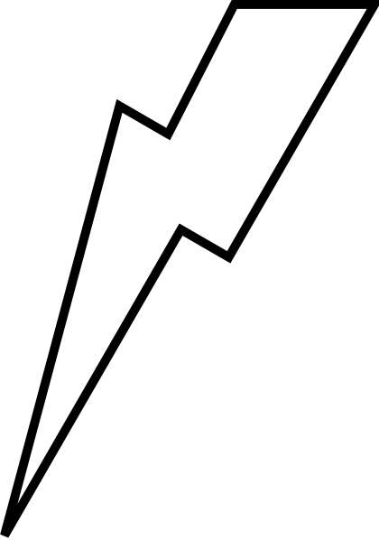 lightning bolt clipart outline