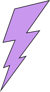 Purple lightning bolt.