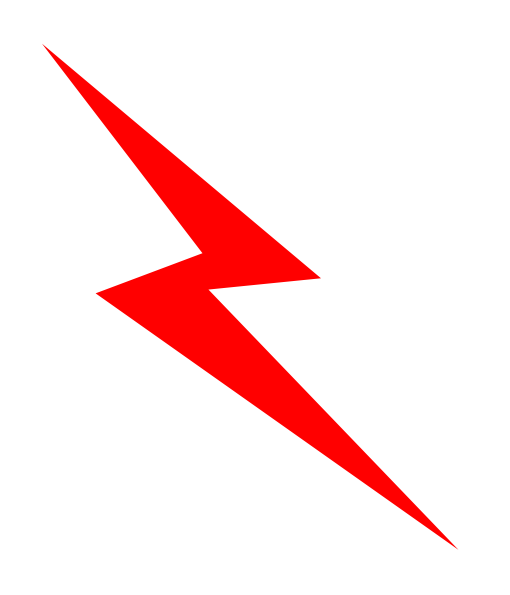 Red Lightning Bolt Clip Art N