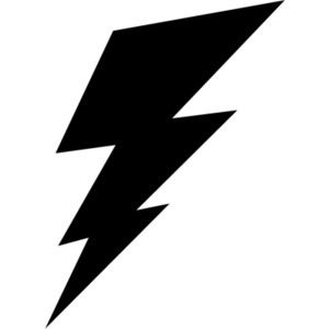 Black Lightning Bolt Clip Art for Zeus