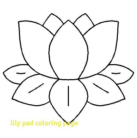 Lily pad coloring page with Lily Pad clipart black and white