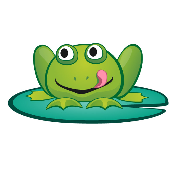 lily pad clipart frog