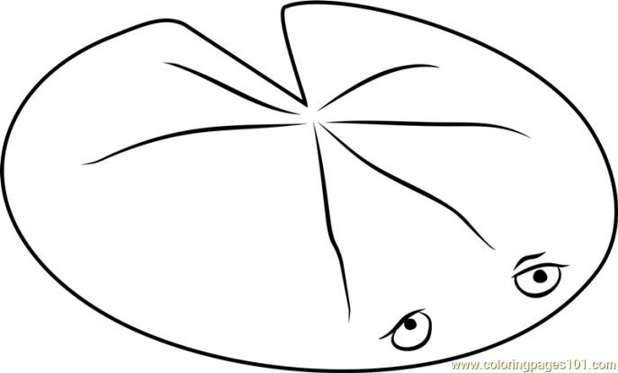 Lily Pad Clipart Black And White