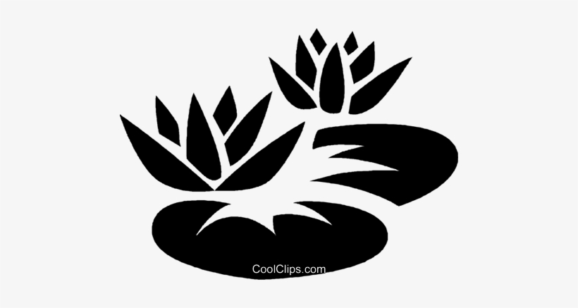 Lily Pads Royalty Free Vector Clip Art Illustration