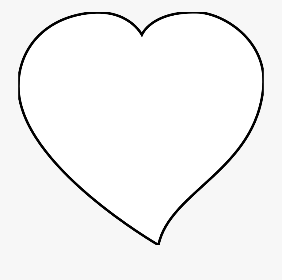 Heart Black And White Heart Outline Clipart Black And