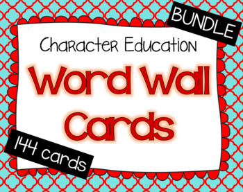 Character Education Word Wall Cards BUNDLED