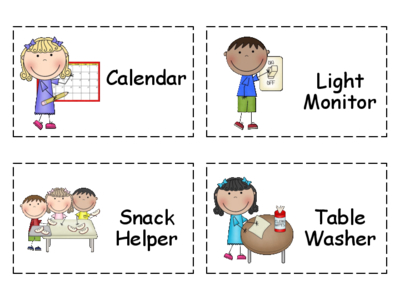 Classroom helpers line leader clipart
