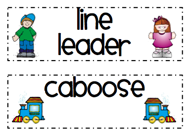 Line leader printables.