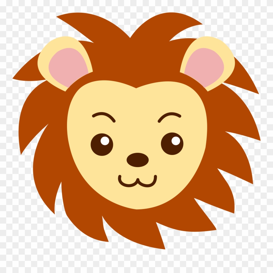 Face cute lion.