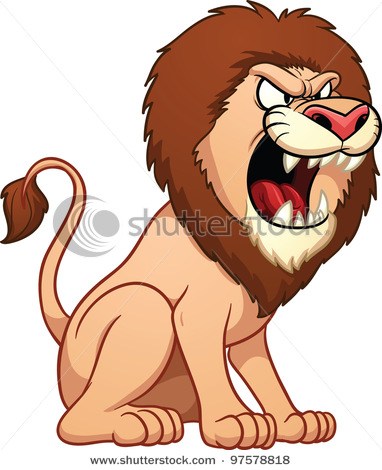 Fierce lion clipart