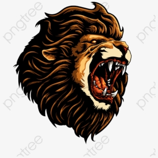 Cartoon lion head.