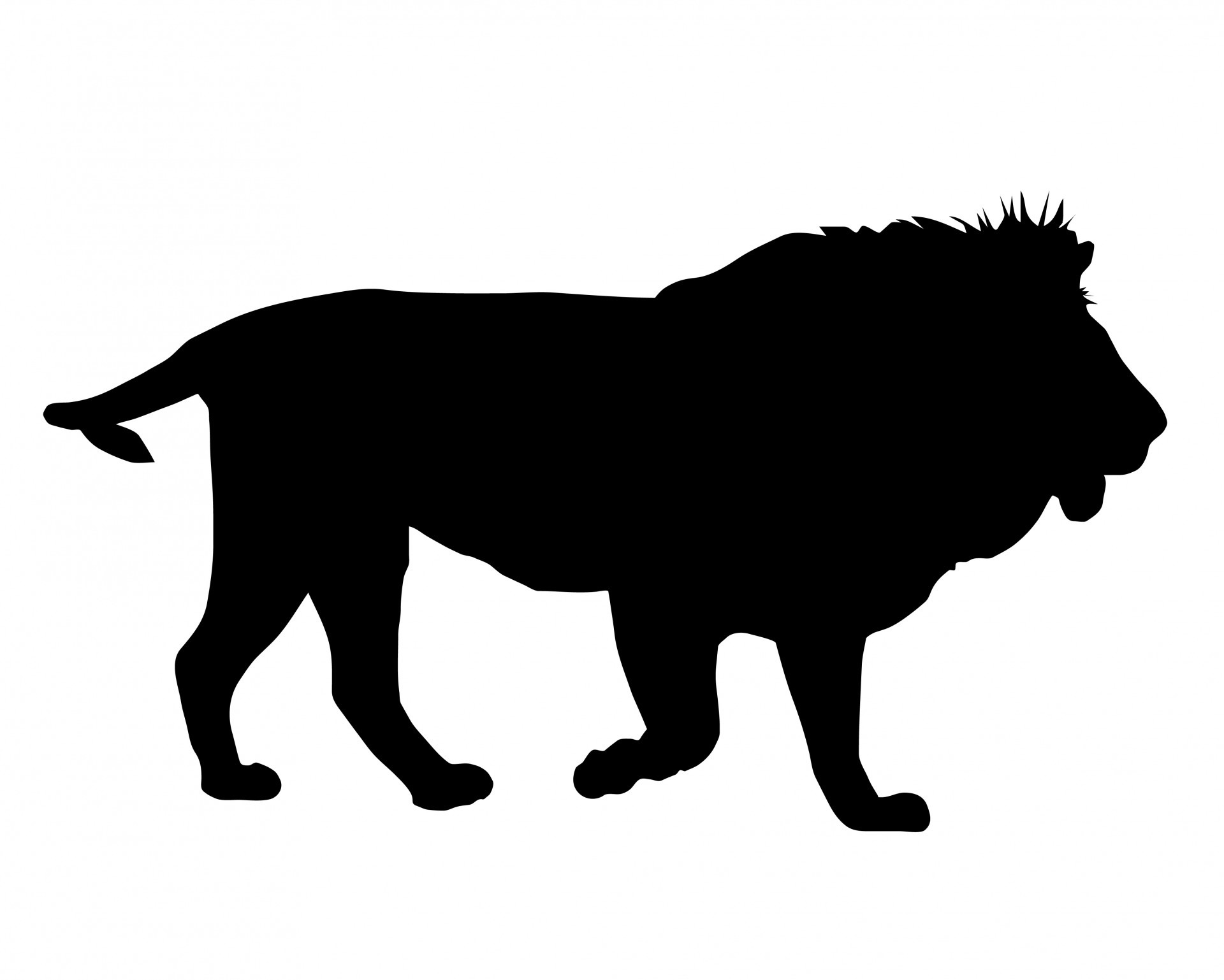 Black lion silhouette clipart free image