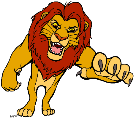 Angry lion clipart.