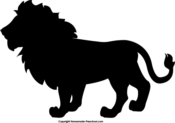 lion cliparts black