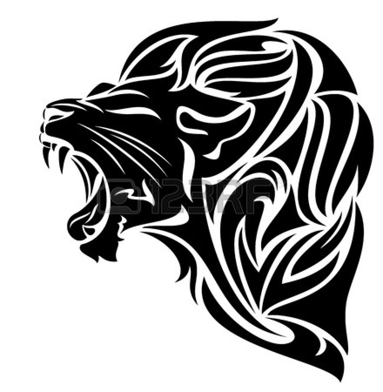 Lion Clip Art Black And White