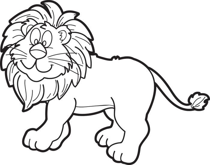 Monochrome clipart lion.