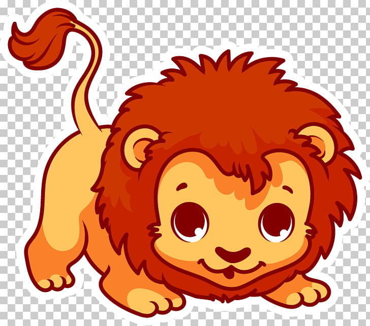 Lion Cartoon , lion cub, lion illustration PNG clipart