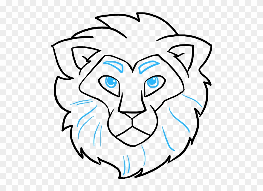 How draw lion.