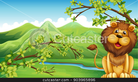 Lion clipart forest.