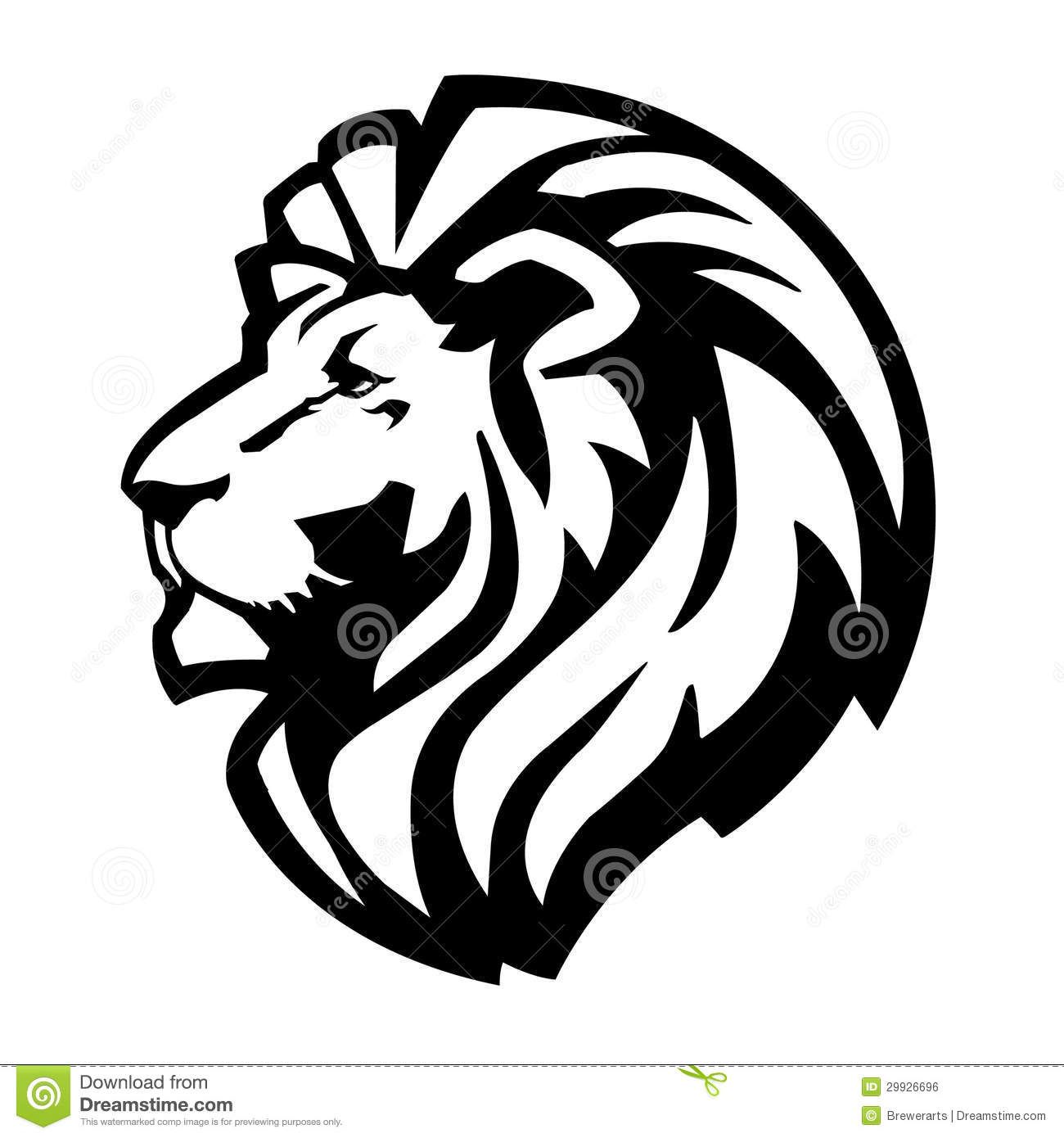 Black and white lion of judah clip art