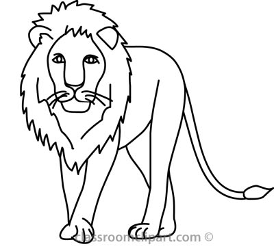 Lion black and.