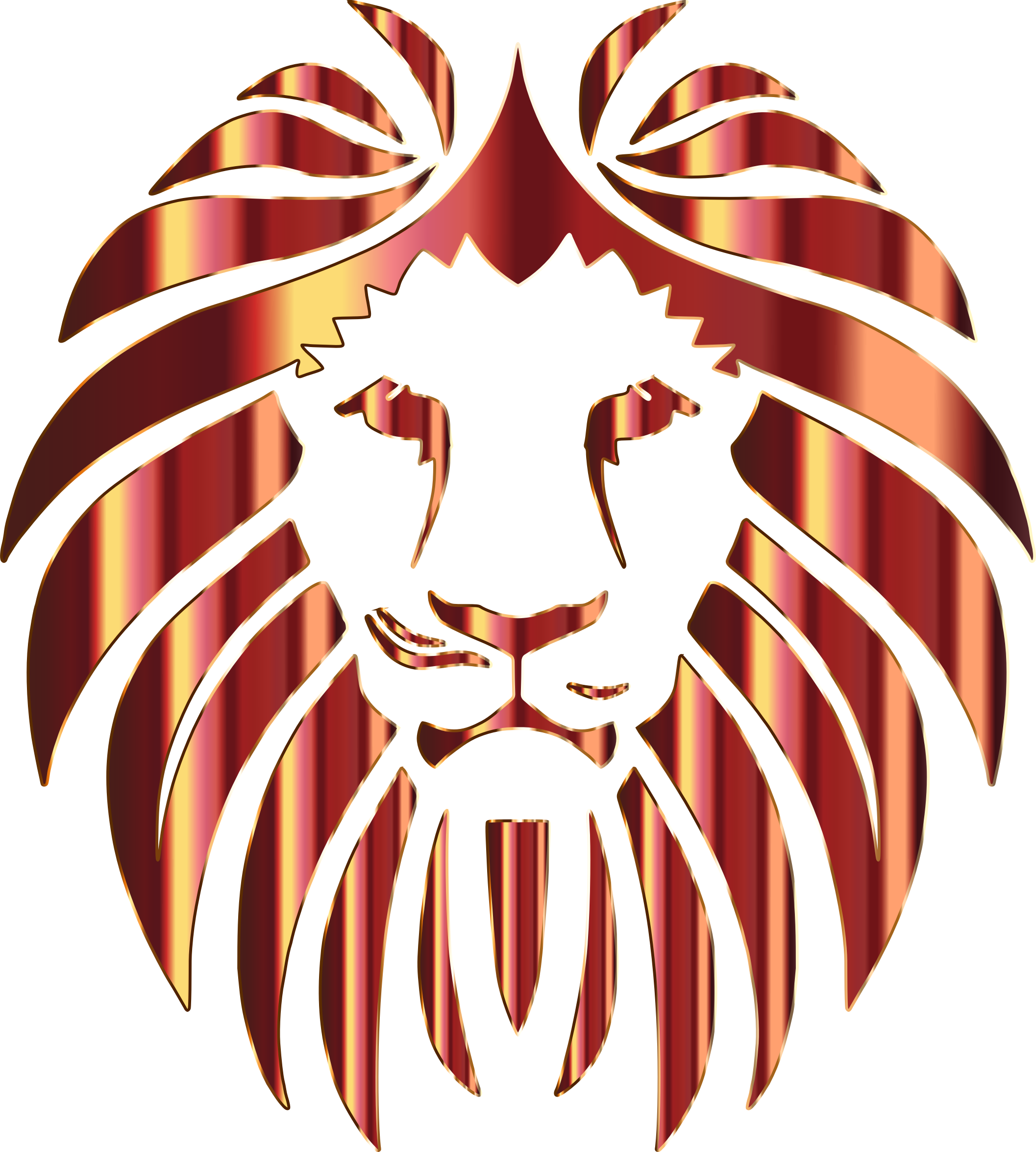 Lion clipart red.