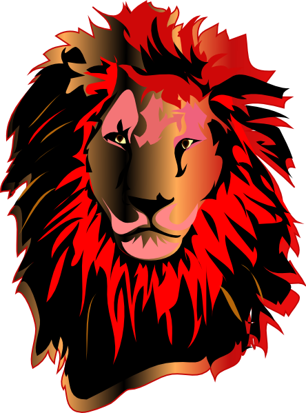 Lion, Red Head Clip Art at Clker