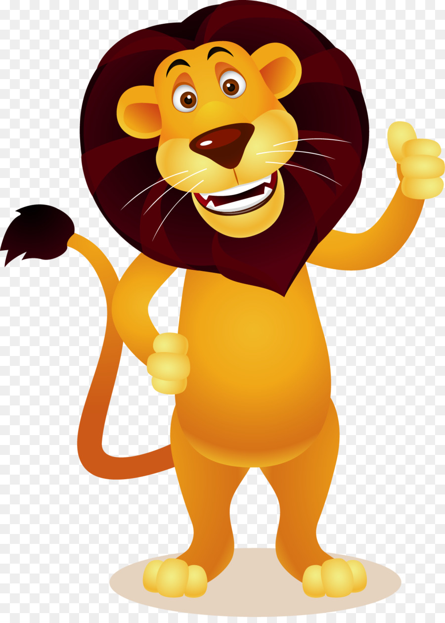 Lion cartoon clipart.