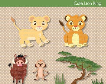 Cute Lion King, simba, nala, timon, pumba, lion king clipart