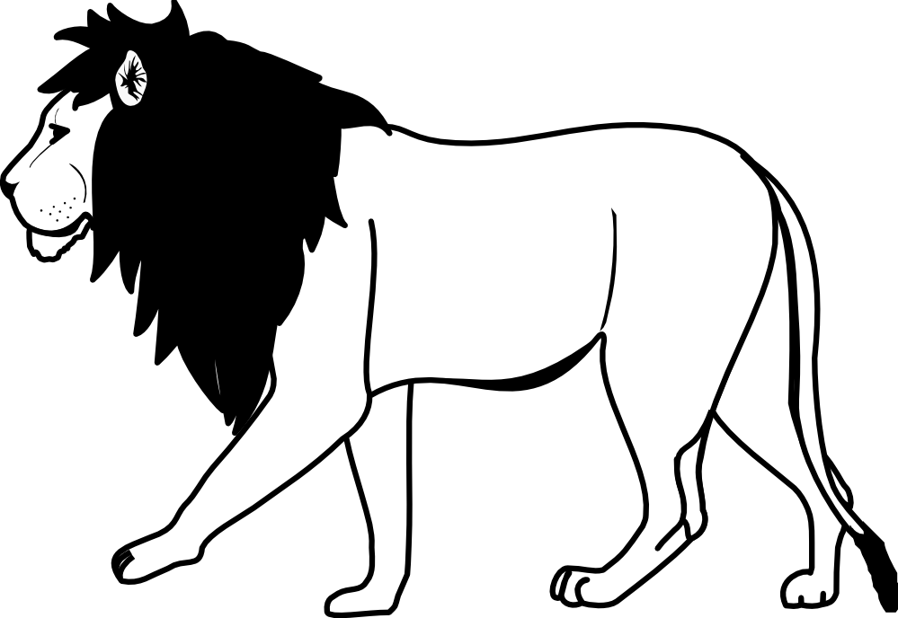 lion king clipart black and white