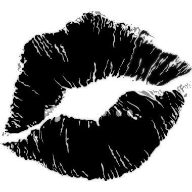Lips black and white lipstick clipart black and white