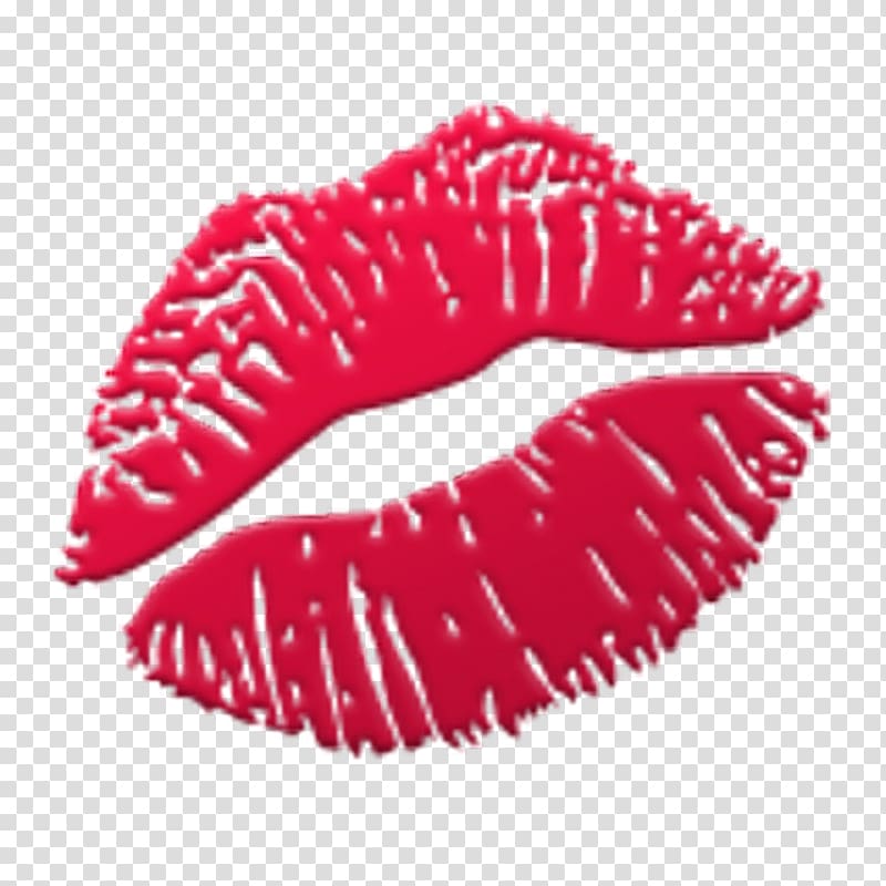 Red lips illustration, Emoji Kiss Sticker Lip, kiss smiley