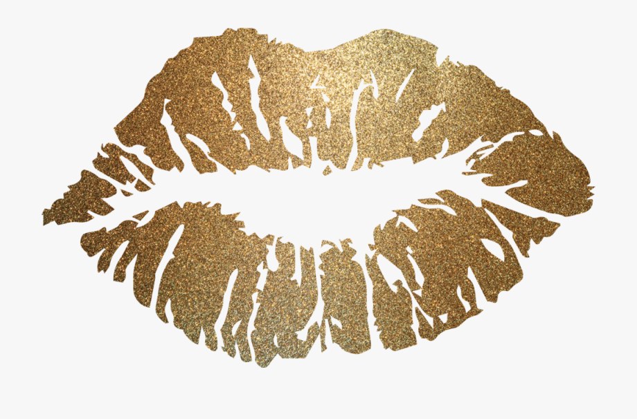 Gold Lips Png