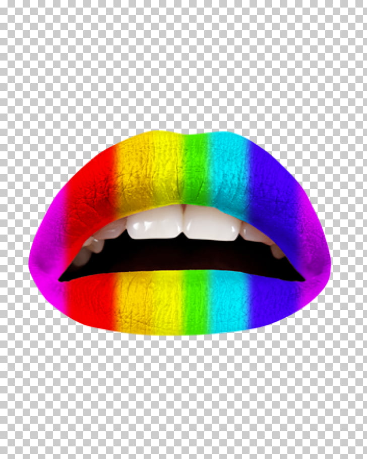 Rainbow Violent Lips Color Lip gloss, lips PNG clipart
