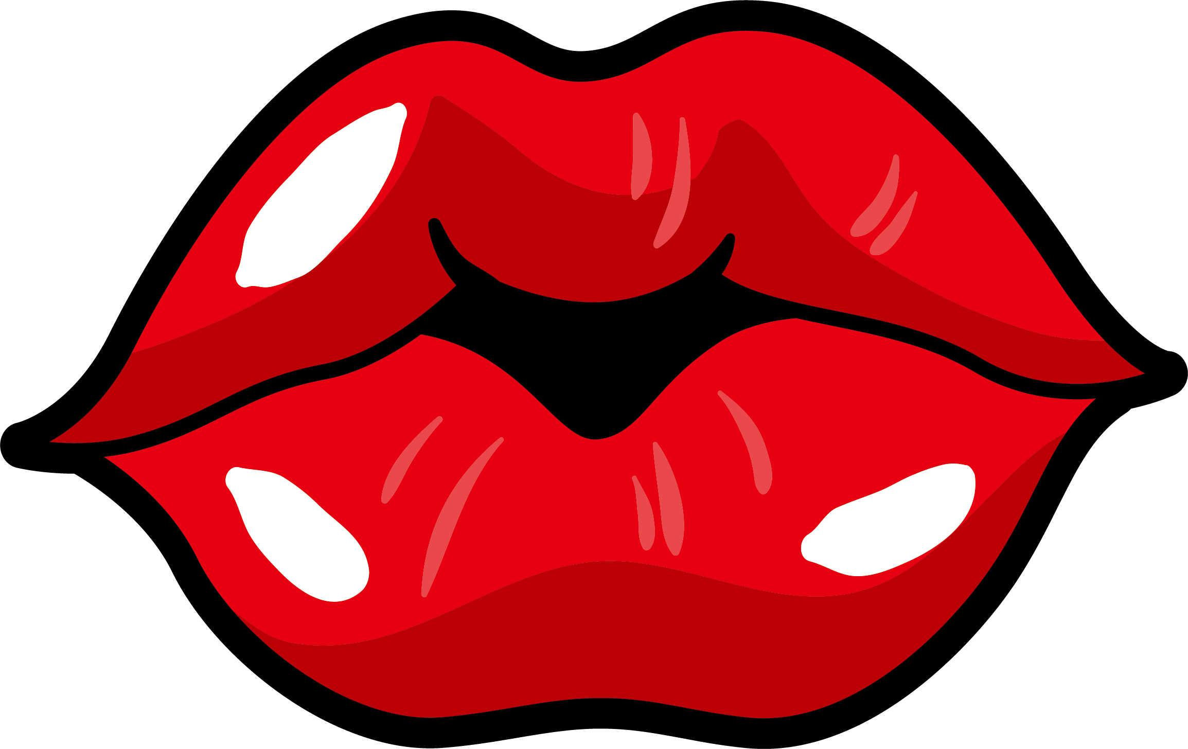 Red lips clipart. 