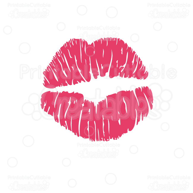 Lipstick Mark Kiss Free SVG Cutting File