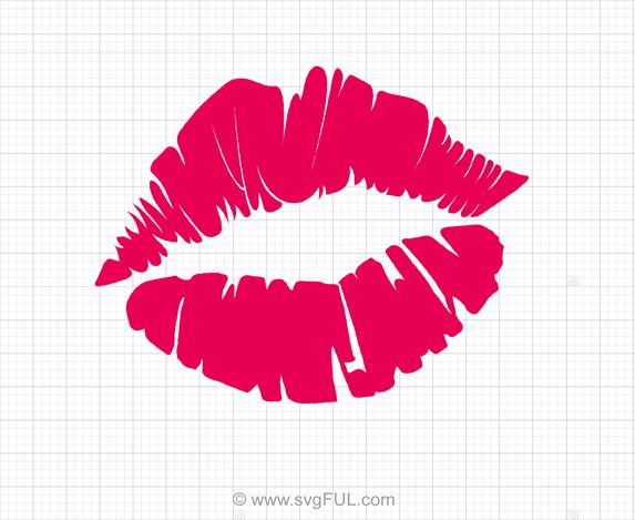 Pink kiss lips.