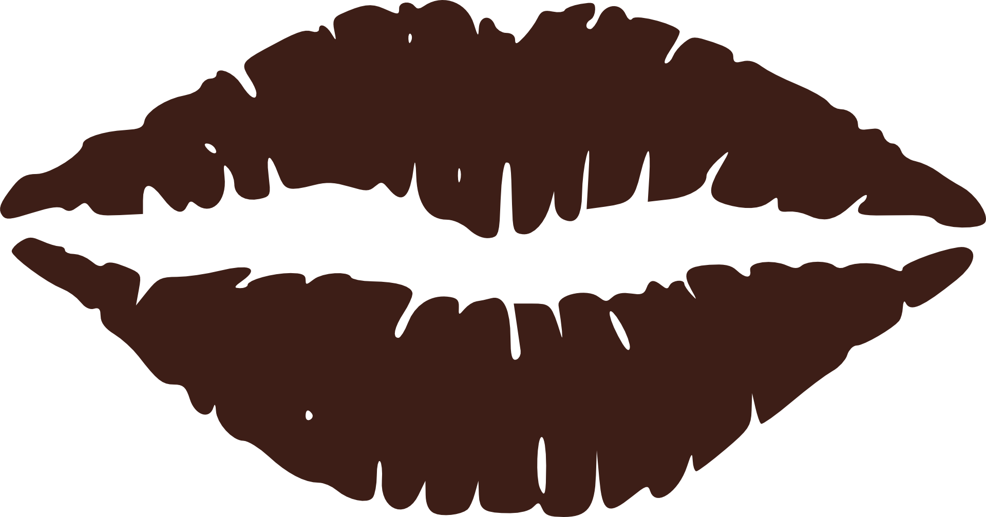 Brown lips clipart.