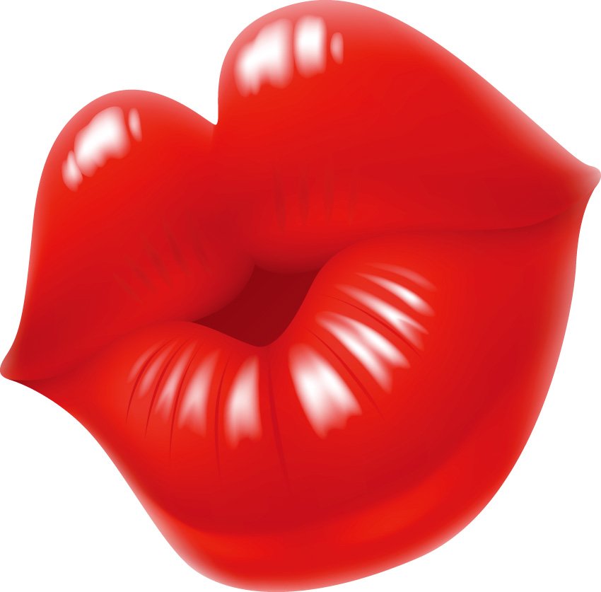 lipstick kiss clipart cartoon