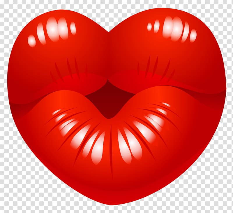 lipstick kiss clipart heart shaped
